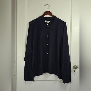 NWT Free Assembly Dark Navy Blue Cardigan Plus 4X
